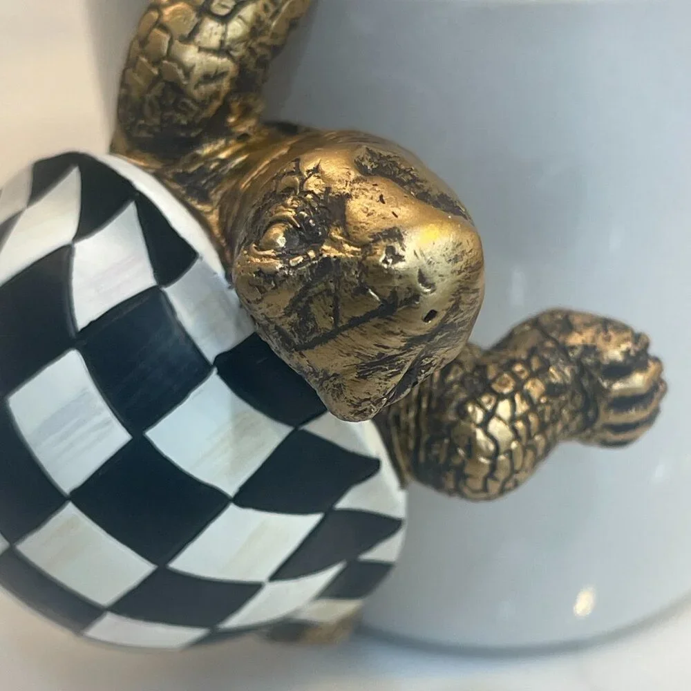 MacKenzie-Childs Turtle Pot Climber-NEW